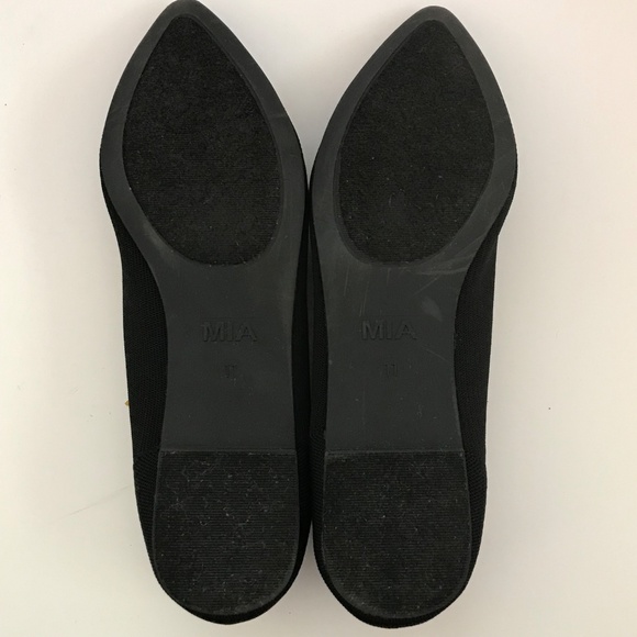 MIA Kerrie Point Toe Knit Flats Black Women’s Size 11 - Picture 15 of 16